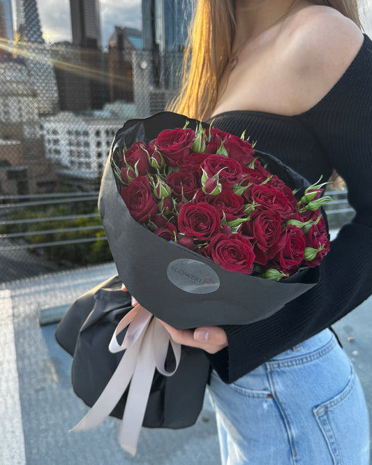 Red Spray Roses Monobouquet