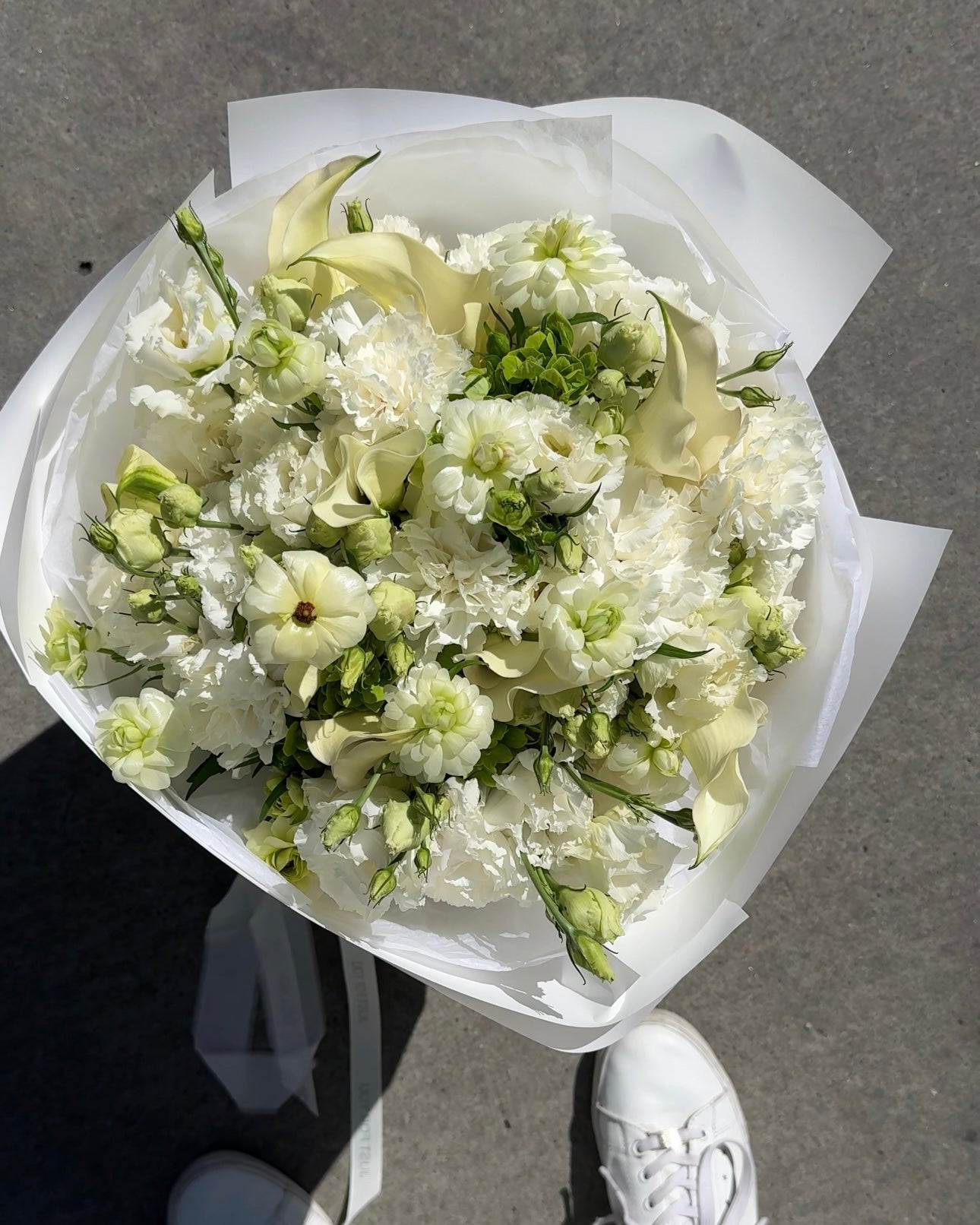 Fresh White Garden with Green Accents