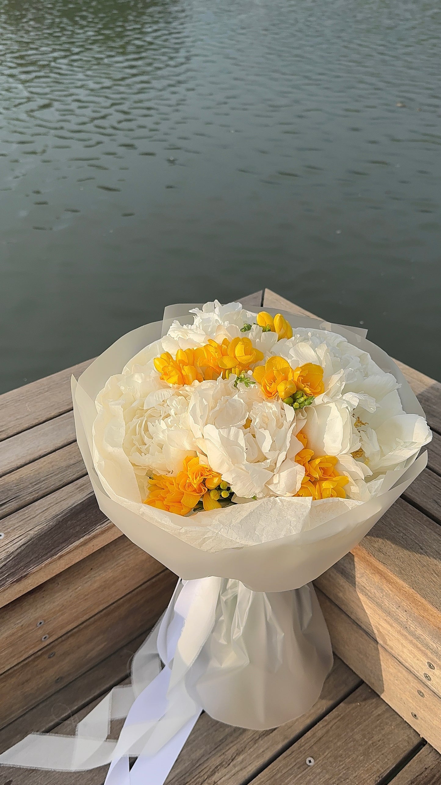 Sunlit Peonies Bouquet
