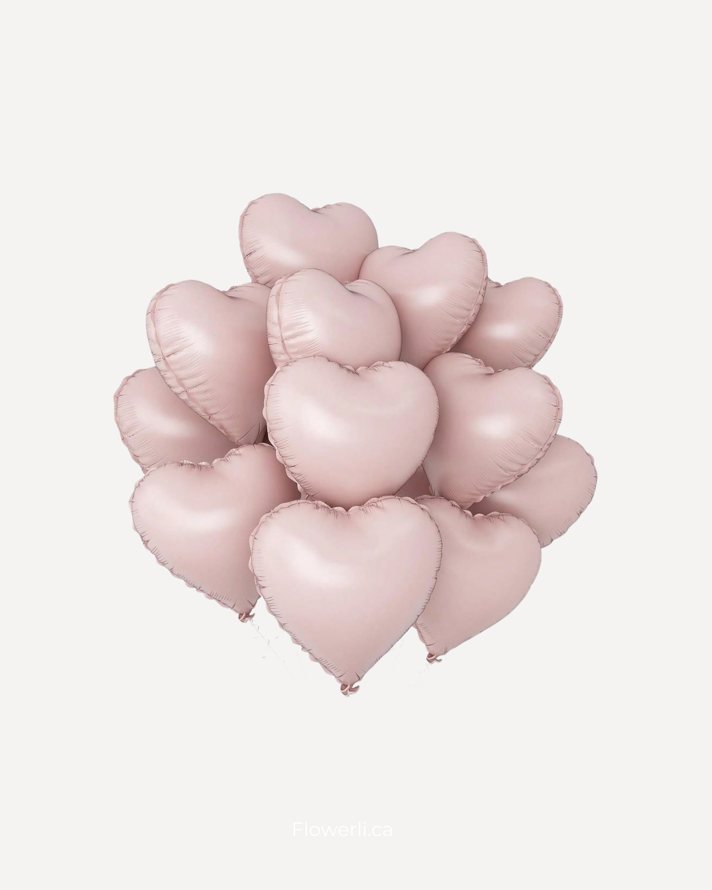 Baby Pink Heart Shape Foil Balloon Five-Piece Set